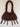 Deep brown crochet Khloe shoulder bag with a long braided handle and loose side ties